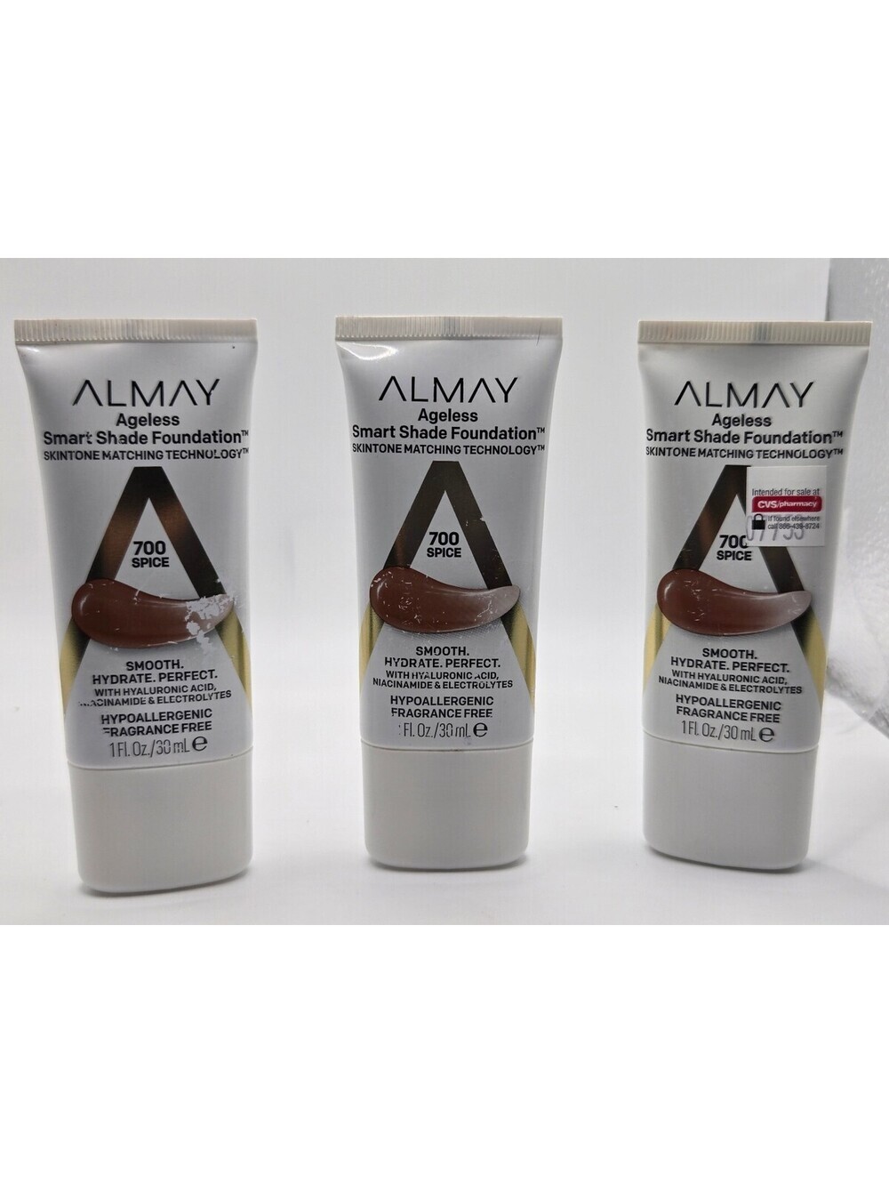 Almay Ageless Smart Shade Foundation 700 Spice - Hypoallergenic, Fragrance Free